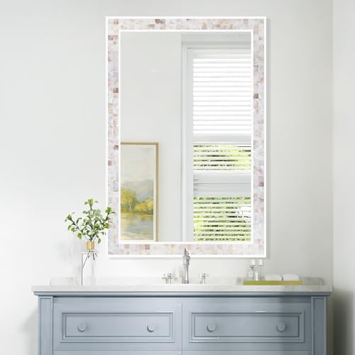Tanmicoshomy Bathroom Rectangle Mirror 24 x 36 Inch, Coastal Wall Decor - Image 6