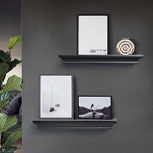AHDECOR Black Floating Shelves, Modern Wall-Mounted Shelves - Image 2