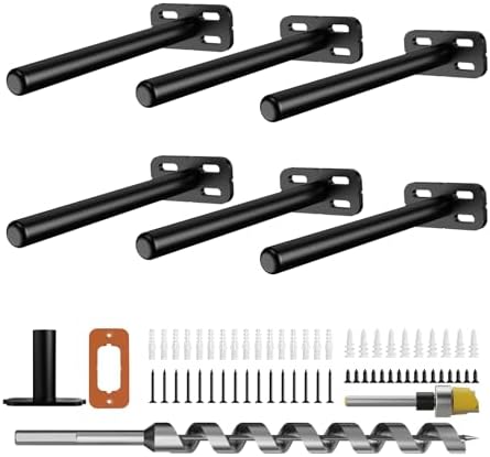 6pcs Wall Shelf Brackets Heavy Duty Floating Shelf Bracket Hidden, Invisible by Crafterspirit