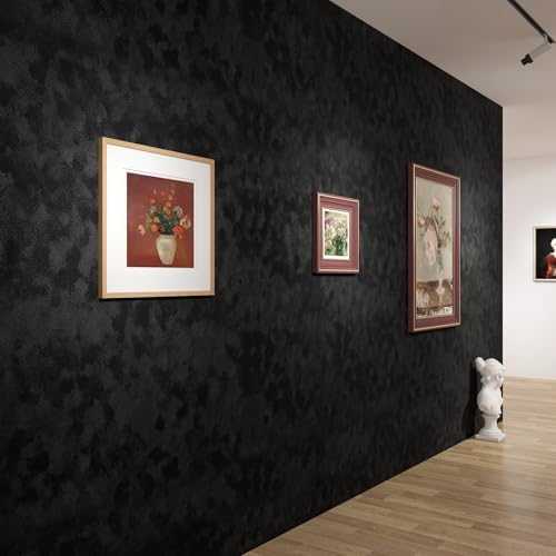 Stickyart Black Peel and Stick Velvet Wallpaper Drawer Liner Luxury Textured - Image 3