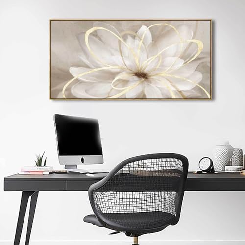 Framed Abstract Wall Art Gold Pictures Wall Decor Line Painting on Canvas 20"x - Image 5