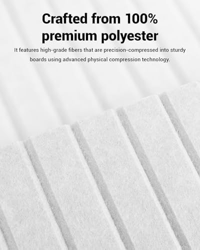 16 Pack Self-Adhesive Acoustic Wall Panels, 12x12 Inch-White - Image 4