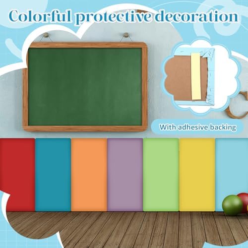 8 Pack Wall Padding Headboard 15.75" x 7.87" x 1.18" Rainbow Colors - Image 4