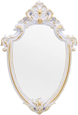 Eaoundm 16.5 x 11 inch Vintage Mirror Antique Mirror Shield Shape by Eaoundm