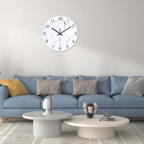 Marble Glass Wall Clocks Battery Operated 14 Inch - Image 2