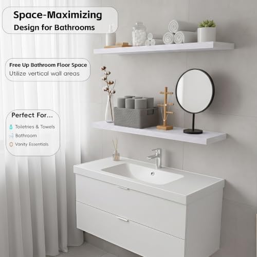 Lufia Floating Wall Shelves, MDF - Image 4