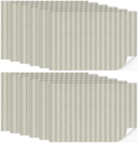 Flutesan 12 Pcs Miniature Dollhouse Wallpaper, Vintage Stripes by Flutesan