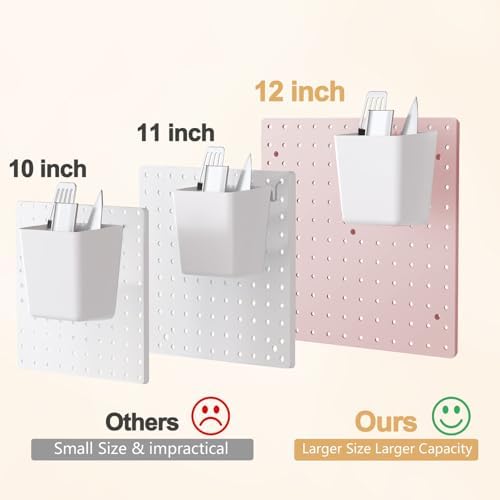 FZK Modular Plastic Pegboard Wall Organizer Kit, 4 Panels - Image 4
