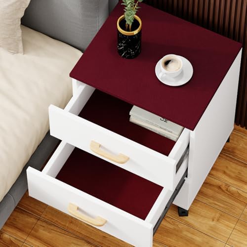 Dark Red Velvet Wallpaper Self Adhesive Felt Fabric - Image 3