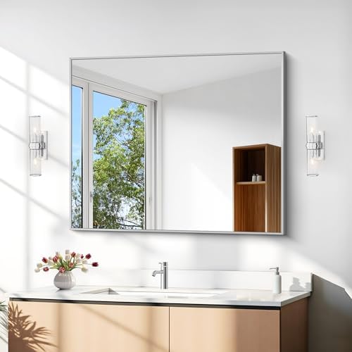 DESBING 30" x 36"Bathroom Mirror, Decorative Rectangular Vanity Mirror - Image 4