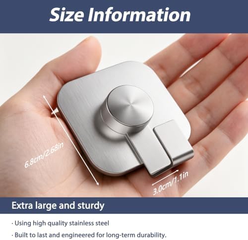 Aikzik 4 Pack Large Heavy Duty Wall Hooks - 26lb Max - Image 3
