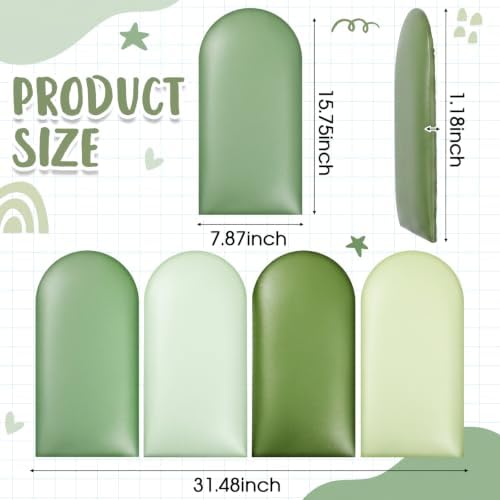 Jetec 4 Pcs Kids Wall Padding Panels, 1.18 Inch Thick Foam Wall Protector - Image 3