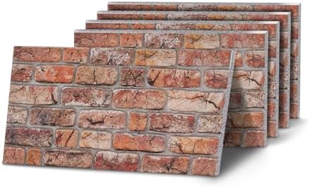 K&B Panels 3D Wall Panels, Rustic Brick Effect Styrofoam Wall Panelling Kit by Unknown