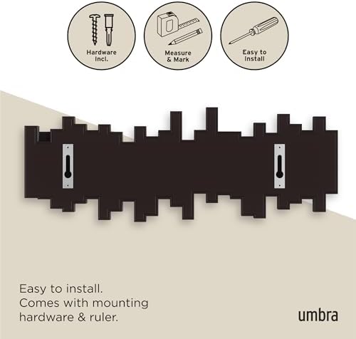 Umbra Sticks Wall Mount Coat Rack, 5 Hook Retractable Pegs - Image 6