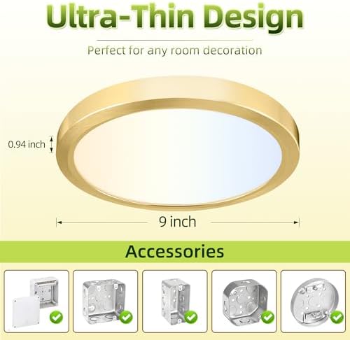 hykolity 9 Inch Selectable CCT LED Round Flat Panel Light - Image 5