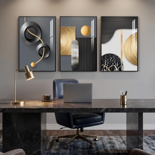 Framed Modern Elegant Wall Art for Living Room, 3 Piece 20x30 In - Image 4
