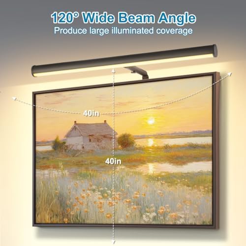 Plug in LED Picture Lights for Paintings, 16inch 3000K Adjustable Art Light - Image 3