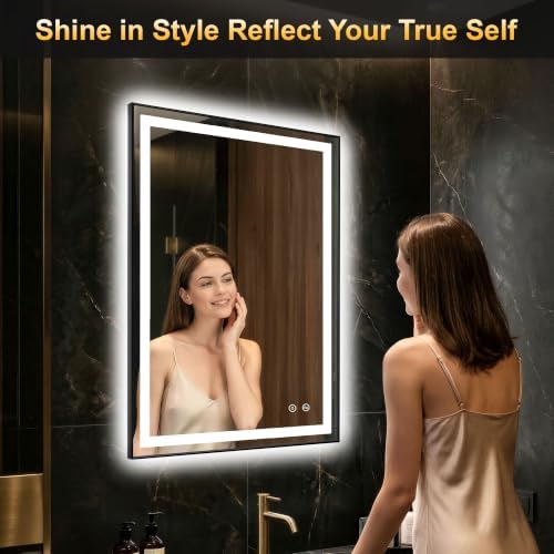 LED Bathroom Mirror with Light, 24x36 Vanity Mirror - Image 3