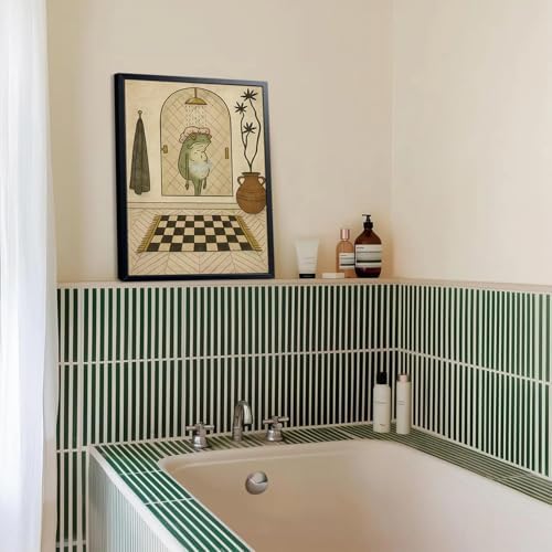 Funny Frog Bathroom Wall Art, Cute Frog Picture Wall Decor, Bathroom Animal - Image 6