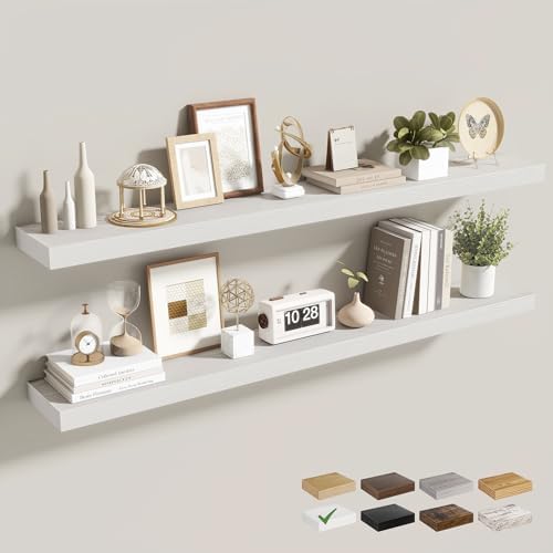 Acovy 48 Inch Floating Shelves for Wall 2 Pack, Wall Mounted Floating Shelf by Acovy