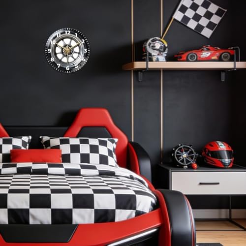 peacoblue Vehicle Tire Wall Clocks Battery Operated - Image 3