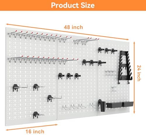 WALMANN Metal Pegboard, Tool Organizer Boards - Image 3