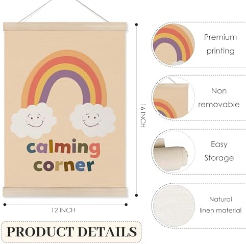 Koesus Calming Corner Posters for Kids, Emotional Chart Wall Art Poster Hanger - Image 6