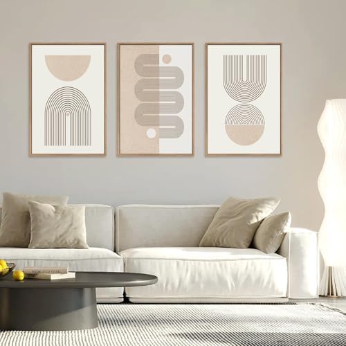 CHDITB Boho Framed Canvas Wall Art Set, Mid-Century Modern Wall Painting - Image 4