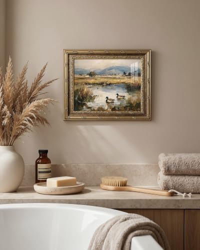 InSimSea Gold Framed Vintage Ducks Canvas Wall Art - Image 3