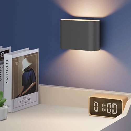 Aipsun Black Modern LED Wall Sconces 4 Packs Indoor Wall Lights Hardwired Up - Image 5