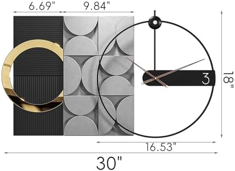 Modern oversized Wall Decor Clock, Large Geometric Decorative Wall Clock - Image 2