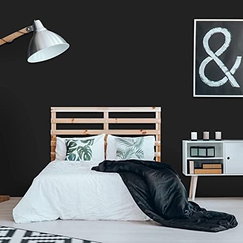 practicalWs 15.7inch x 984.2inch Black Wallpaper Solid Color Contact Paper - Image 2