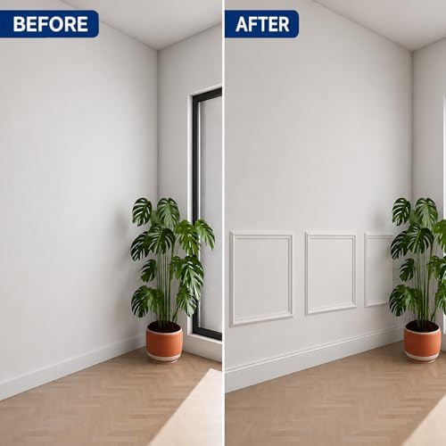 3 Set Peel and Stick Wall Molding Kit, Pre Cut Wainscoting Panels - Image 5