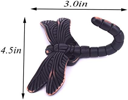 2pcs Dragonfly Coat Hooks Decorative Creativity Wall Mounted Hanger Hook - Image 2
