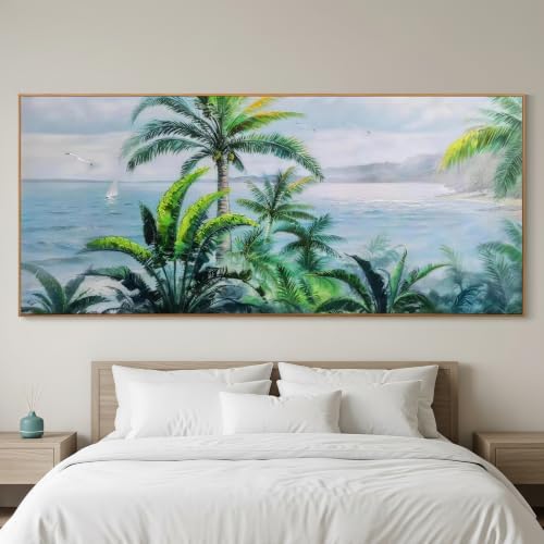 Anolyfi Palm Tree Picture Green Tropical Wall Art - Image 5