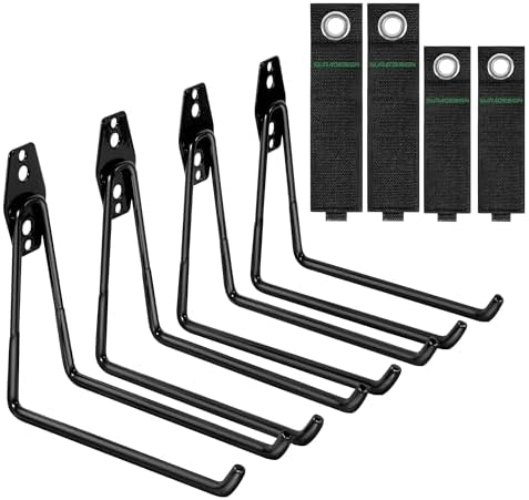 GURADESIGN 4-Piece Garage Hooks Wall Mount Storage Hanger by GURADESIGN