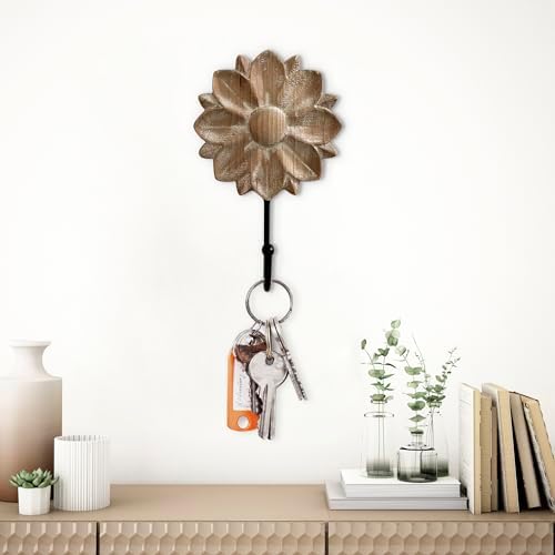 dwellington Flower Towel Hooks Decorative Hooks Hanger - Image 3