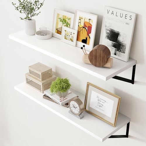 Axeman Floating Shelves for Wall White by Axeman