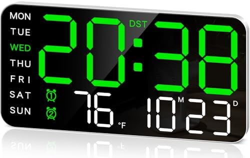 MASHI 8.4" Digital Clock, Desk Alarm Clock by MASHI