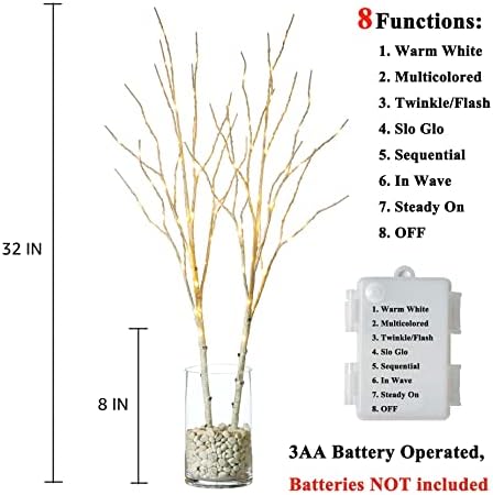 LITBLOOM Lighted Birch Branches Battery Operated - Image 2