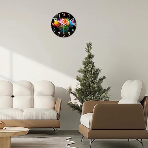 Flower Wall Clocks Battery Operated 12 Inch - Image 2