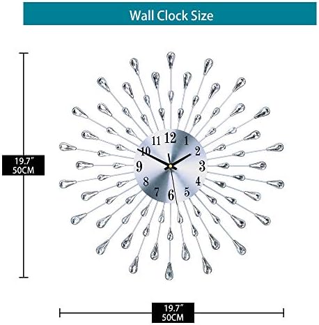 FLEBLE Large Wall Clocks for Living Room Decor Modern Silent Analog Clock - Image 4