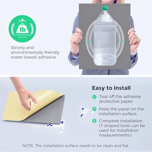 12 Pack Self-Adhesive Acoustic Panels, 2nd Generation Sound Absorbing Panel - Image 4