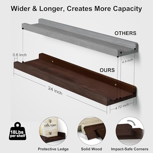 Love-KANKEI 24" Long Floating Shelves - Image 3