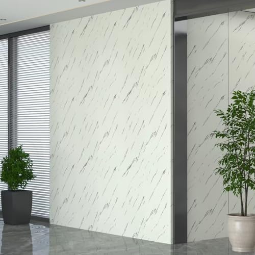 White Marble Wide 48x197 Inch Large Size Removable Peel and Stick Wallpaper - Image 2