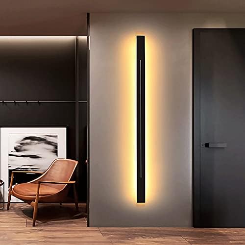 Ultra-Thin Linear Wall Lamp, Rectangular Metal Strip Wall Sconce - Image 6
