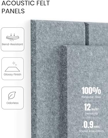 Fluxynara 48" x 36" Large Felt Bulletin Board，Slate Gray - Image 4