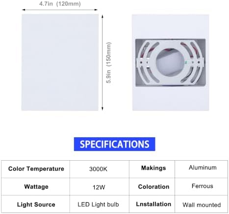KICAAO LED Wall Sconces 4 Pack, 12W Wall Light - Image 6