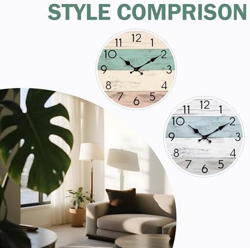 KECYET 8 Inch Wall Clock, Silent Battery Operated Analog Clock - Image 4