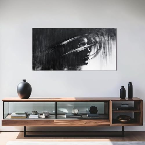 Canvas Wall Art Decor Black and White Abstract Wall Art Prints Wall Art - Image 4